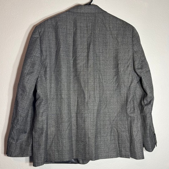 Michael Kors Plaid Blazer Sport Coat Modern Fit Gray Jacket Size 44S - Picture 3 of 10